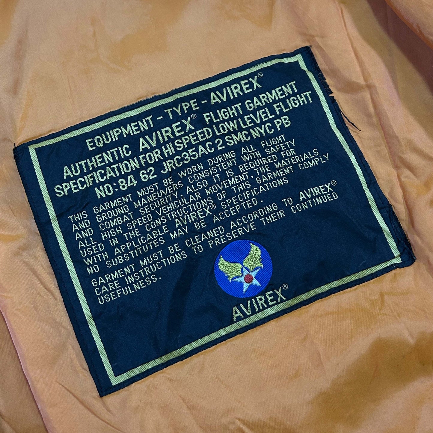 Chaqueta Bomber Avirex 90'S - L - Palancia Retro