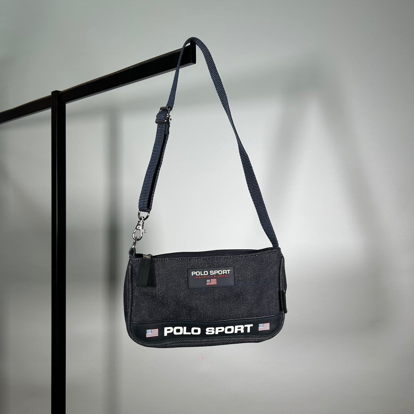 Bolso de mano vaquero Polo Sport Ralph Lauren 90's - Palancia Retro