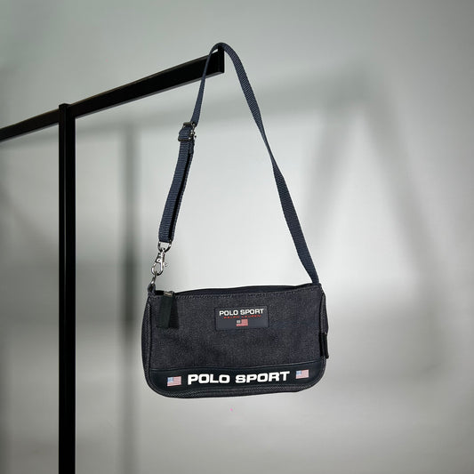 Bolso de mano vaquero Polo Sport Ralph Lauren 90's - Palancia Retro