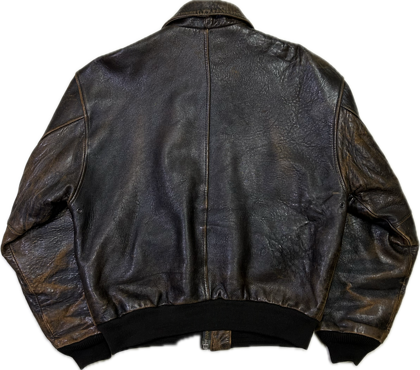 Chaqueta De Piel Desgastada Avirex Tipo A-2 - Xl - Palancia Retro
