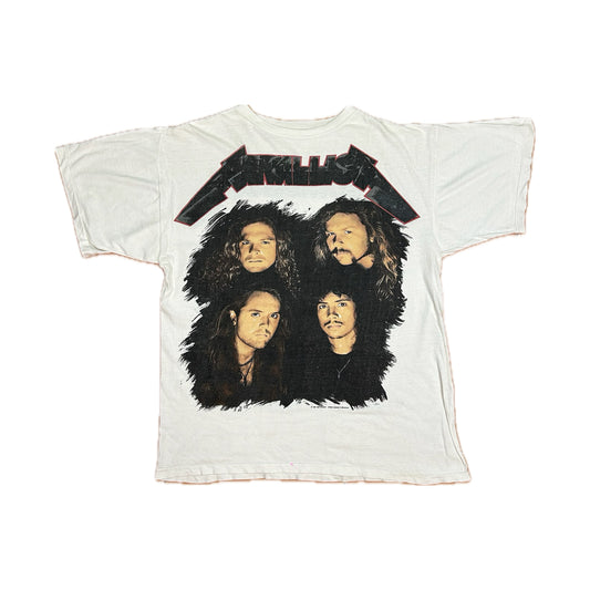 Camiseta Metallica Merch Original Euro Tour 1991 - M - Palancia Retro