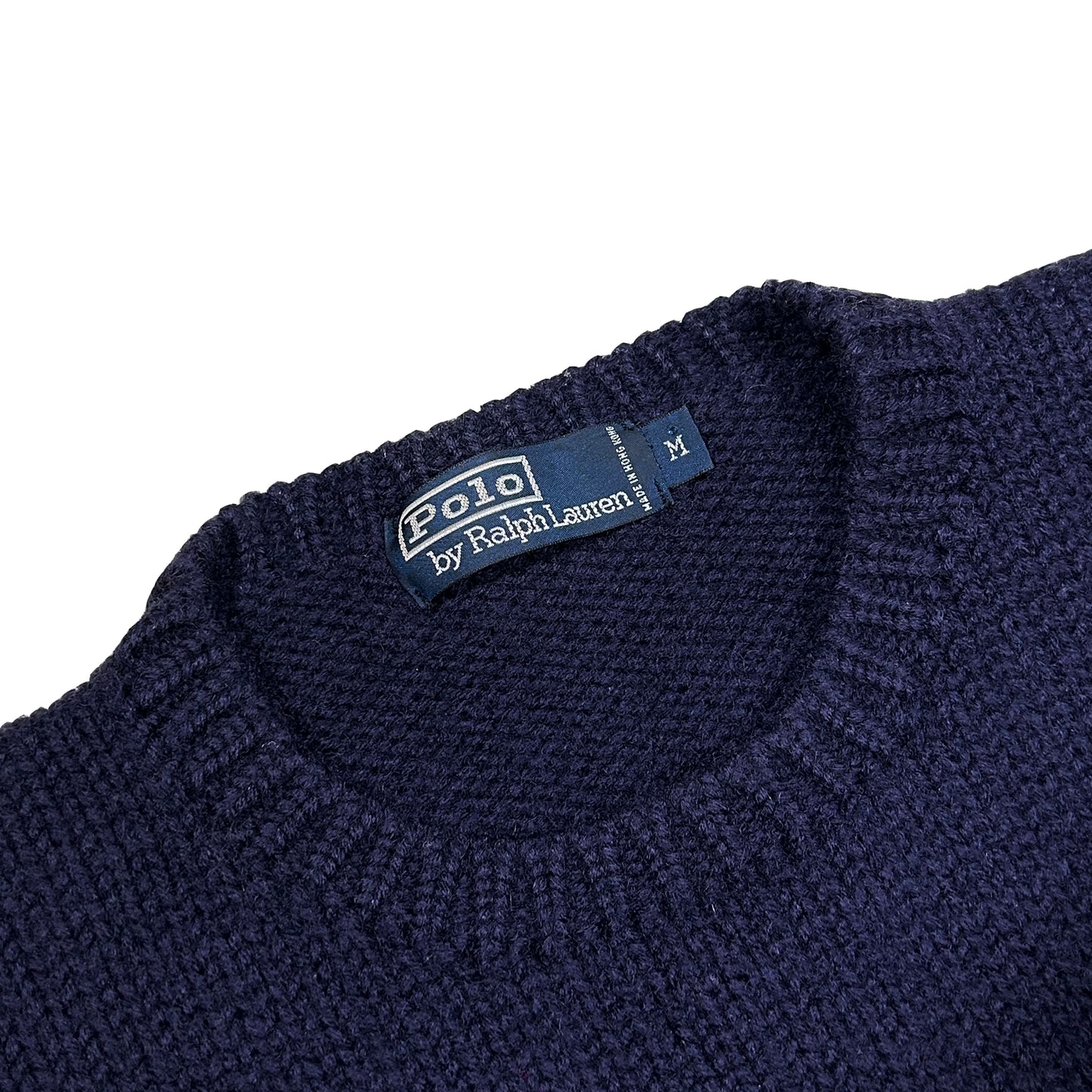 Jersey de lana Polo Ralph Lauren POLO university spellout 90's - M - Palancia Retro