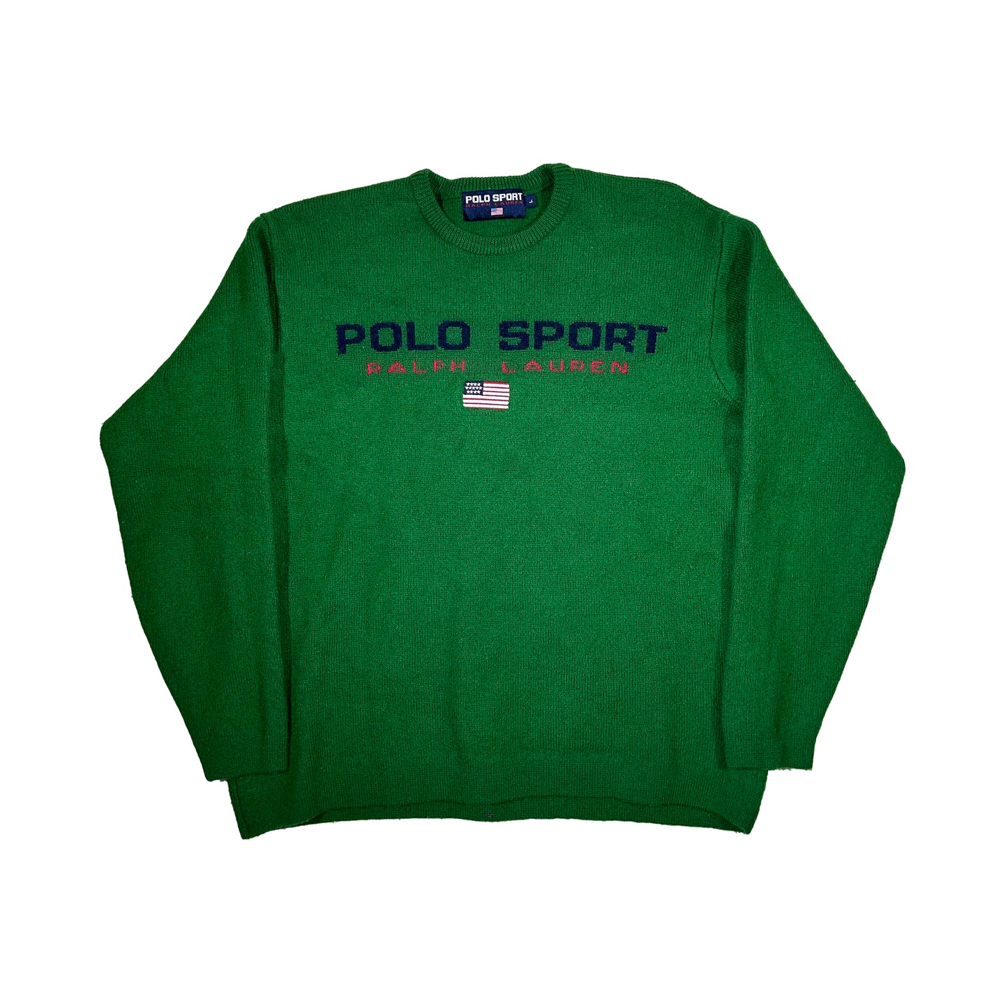Jersey de lana Polo Sport spellout 90's - L - Palancia Retro