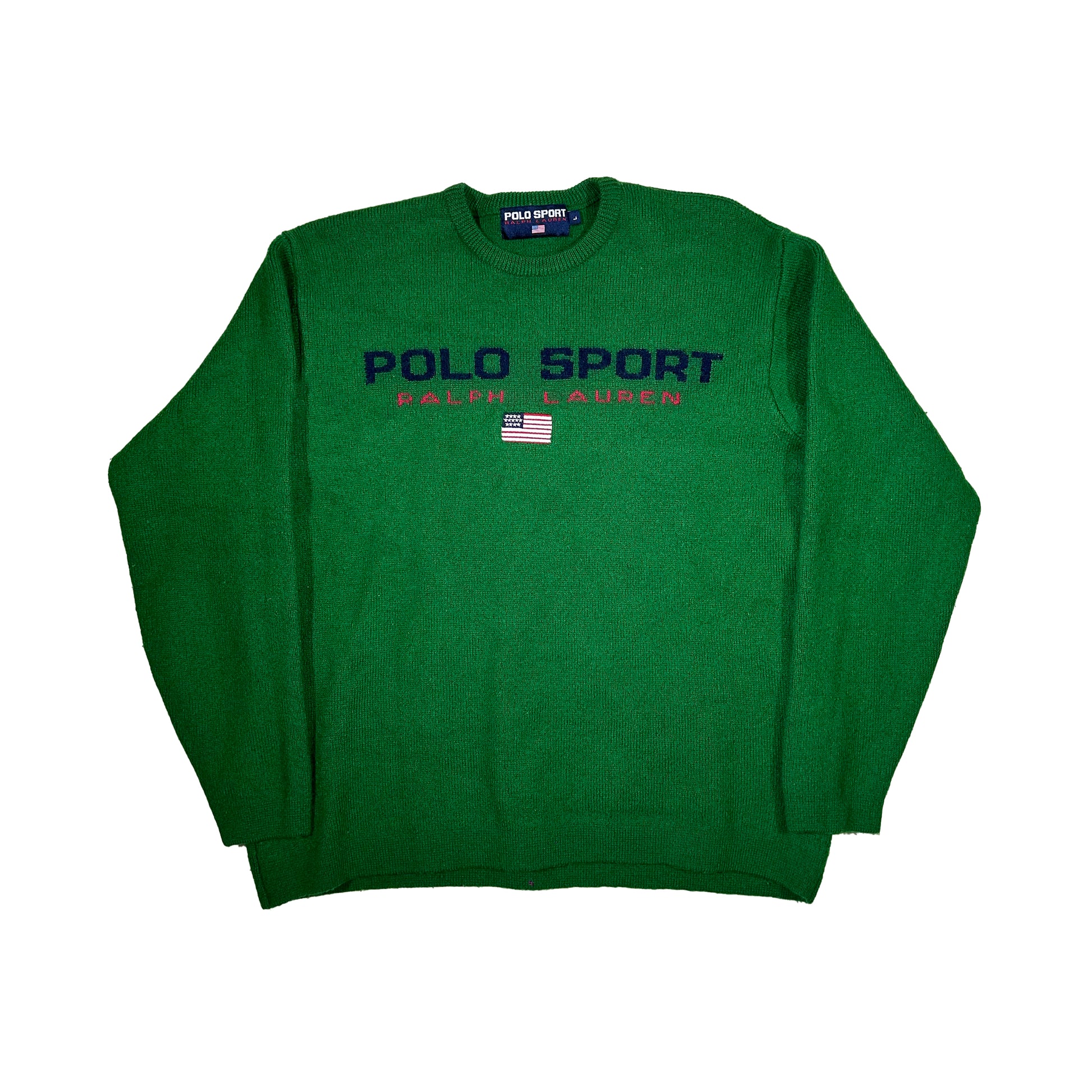 Jersey de lana Polo Sport spellout 90's - L - Palancia Retro
