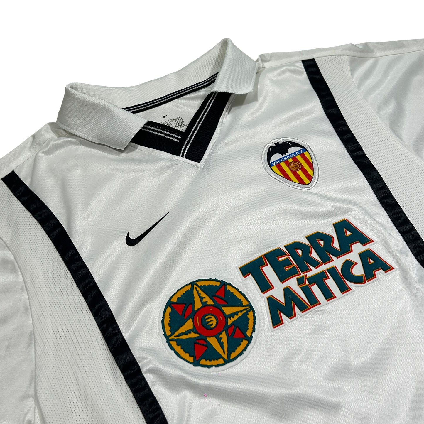 Camiseta de fútbol Nike Valencia CF 1ª equipación temporada 2000-2001 Terra Mítica - S - Palancia Retro