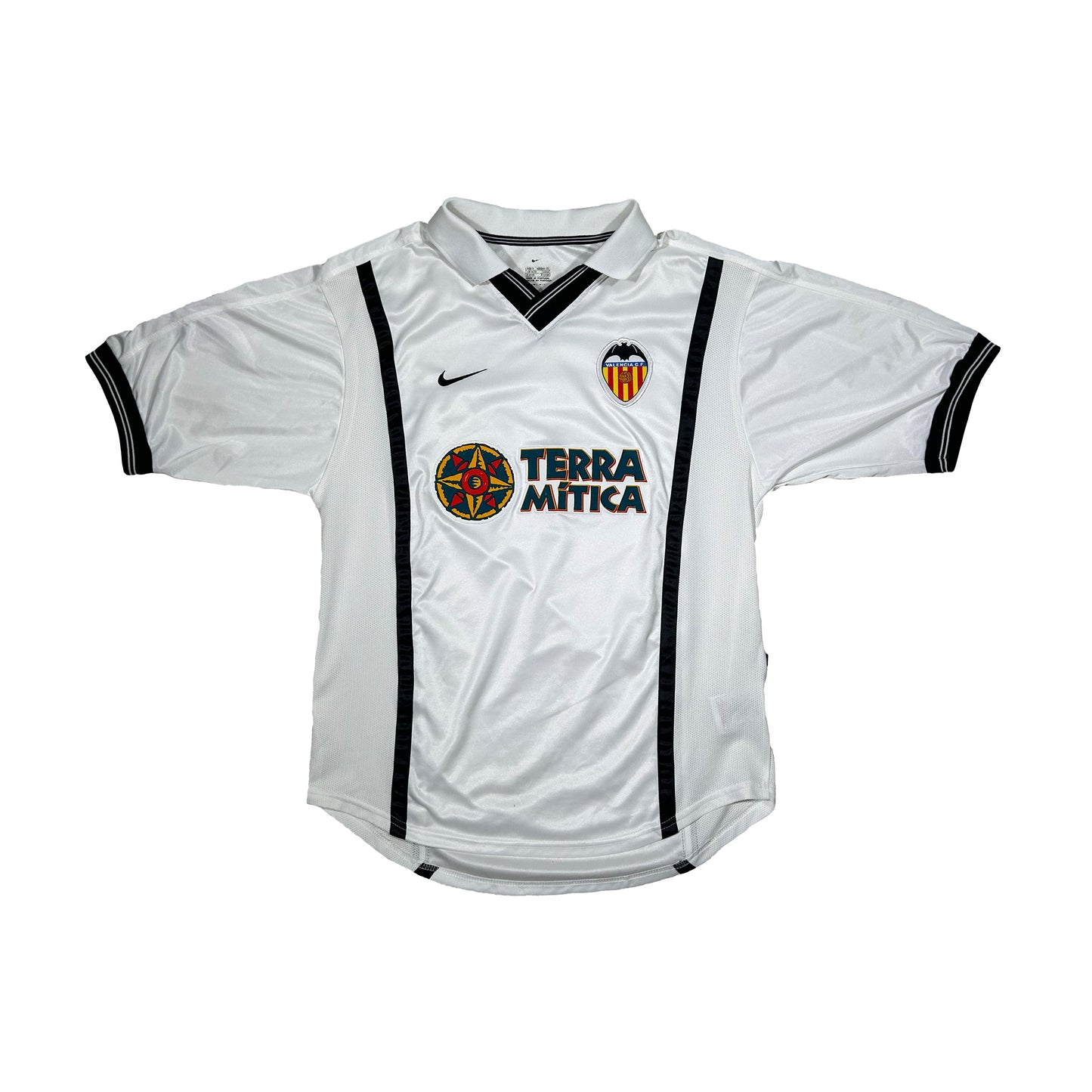 Camiseta de fútbol Nike Valencia CF 1ª equipación temporada 2000-2001 Terra Mítica - S - Palancia Retro