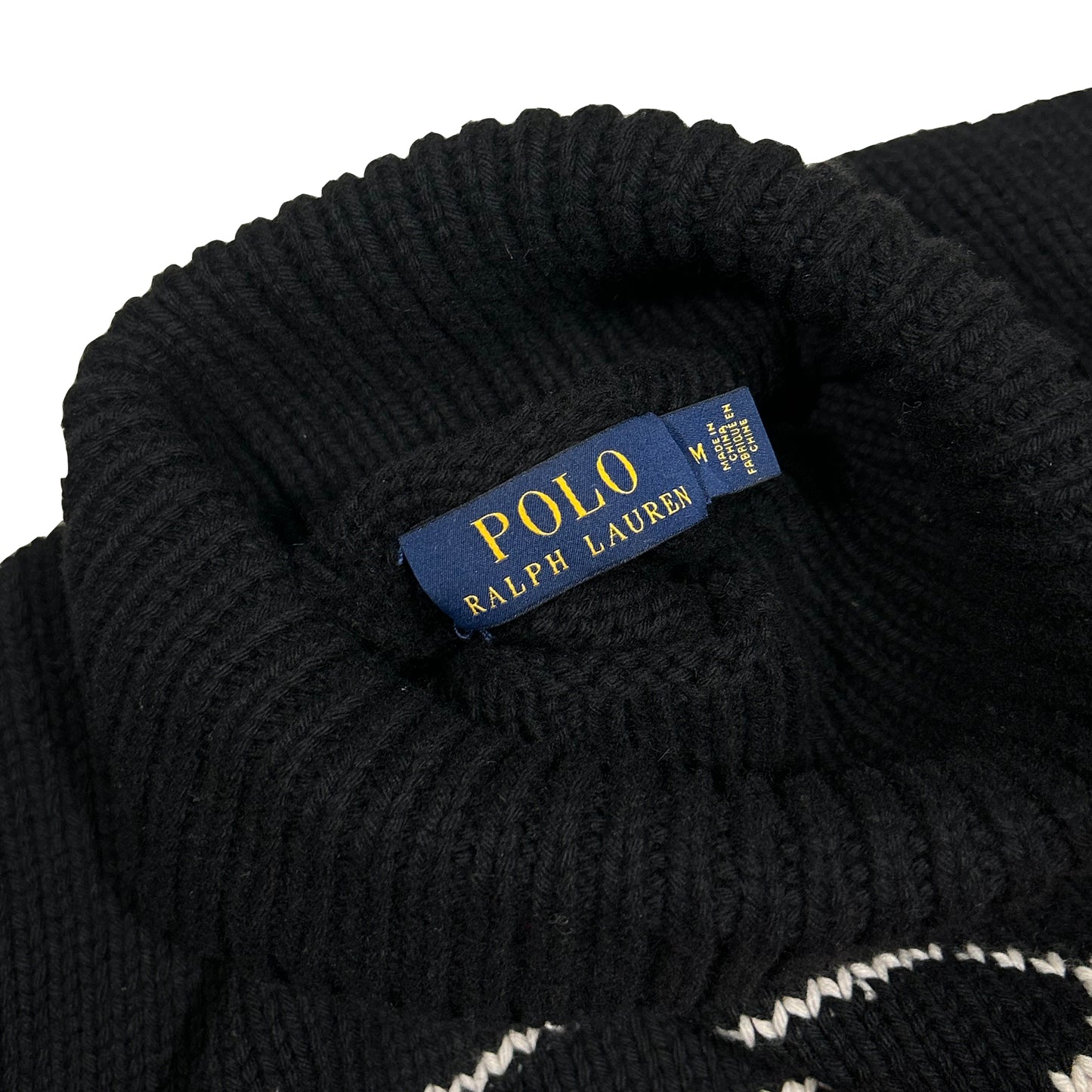 Jersey de cuello alto Polo Ralph Lauren Winter Stadium P-wing - M - Palancia Retro