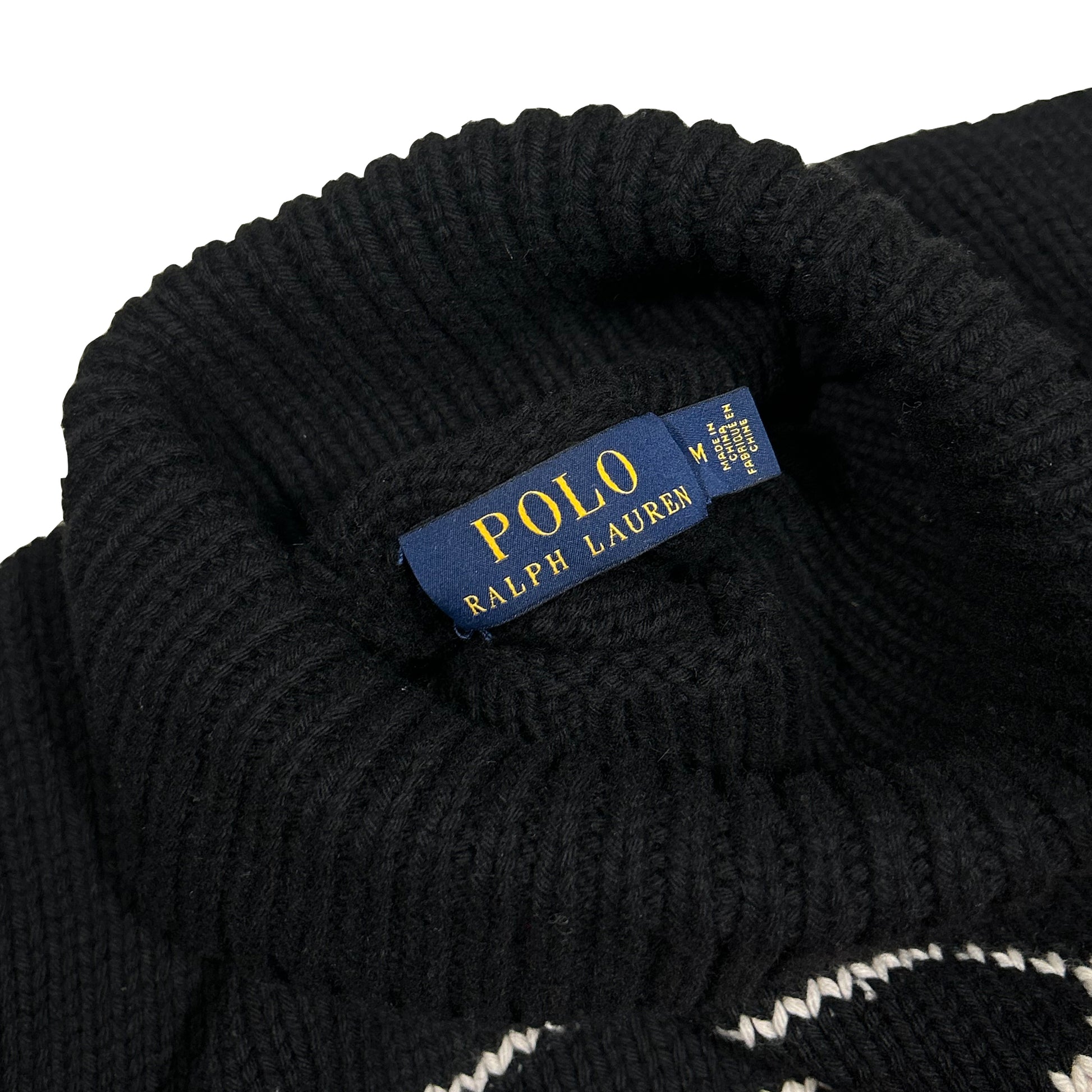 Jersey de cuello alto Polo Ralph Lauren Winter Stadium P-wing - M - Palancia Retro