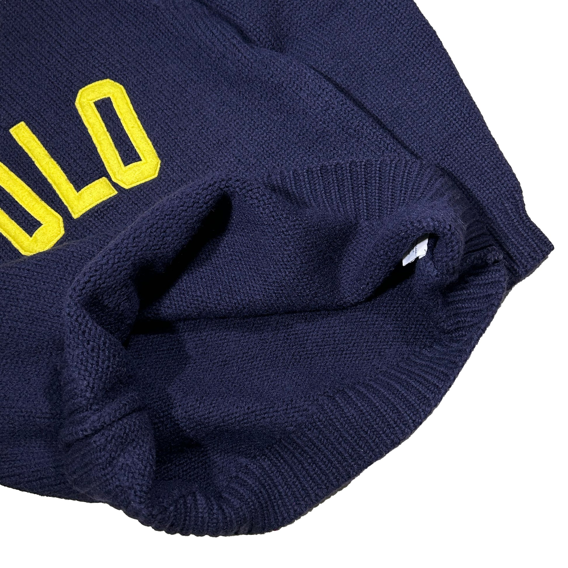 Jersey de lana Polo Ralph Lauren POLO university spellout 90's - M - Palancia Retro