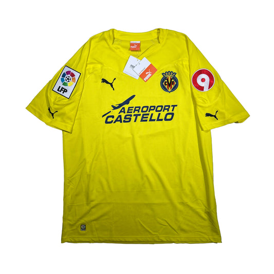 Camiseta de fútbol Puma Villareal temporada 2009-2010 home kit con etiquetas - L - Palancia Retro