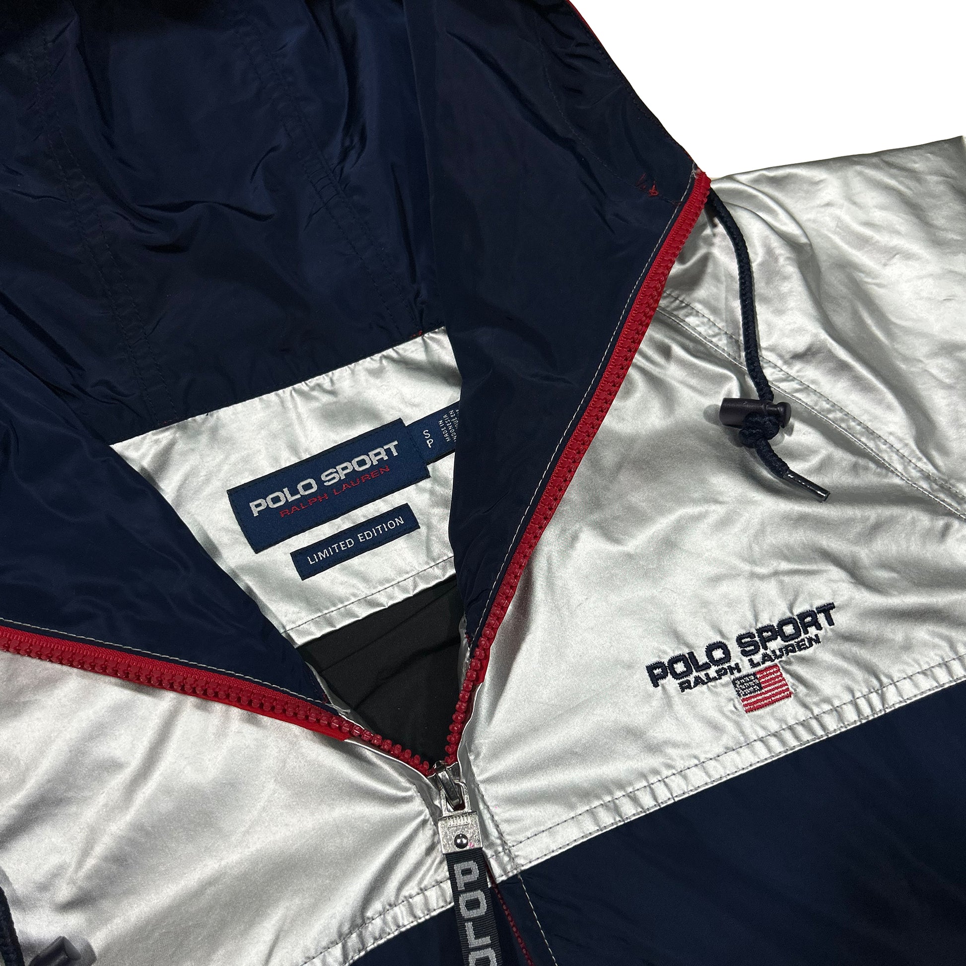 Cortavientos Ralph Lauren Polo Sport USA Silver Olympic Limited Edition - S - Palancia Retro