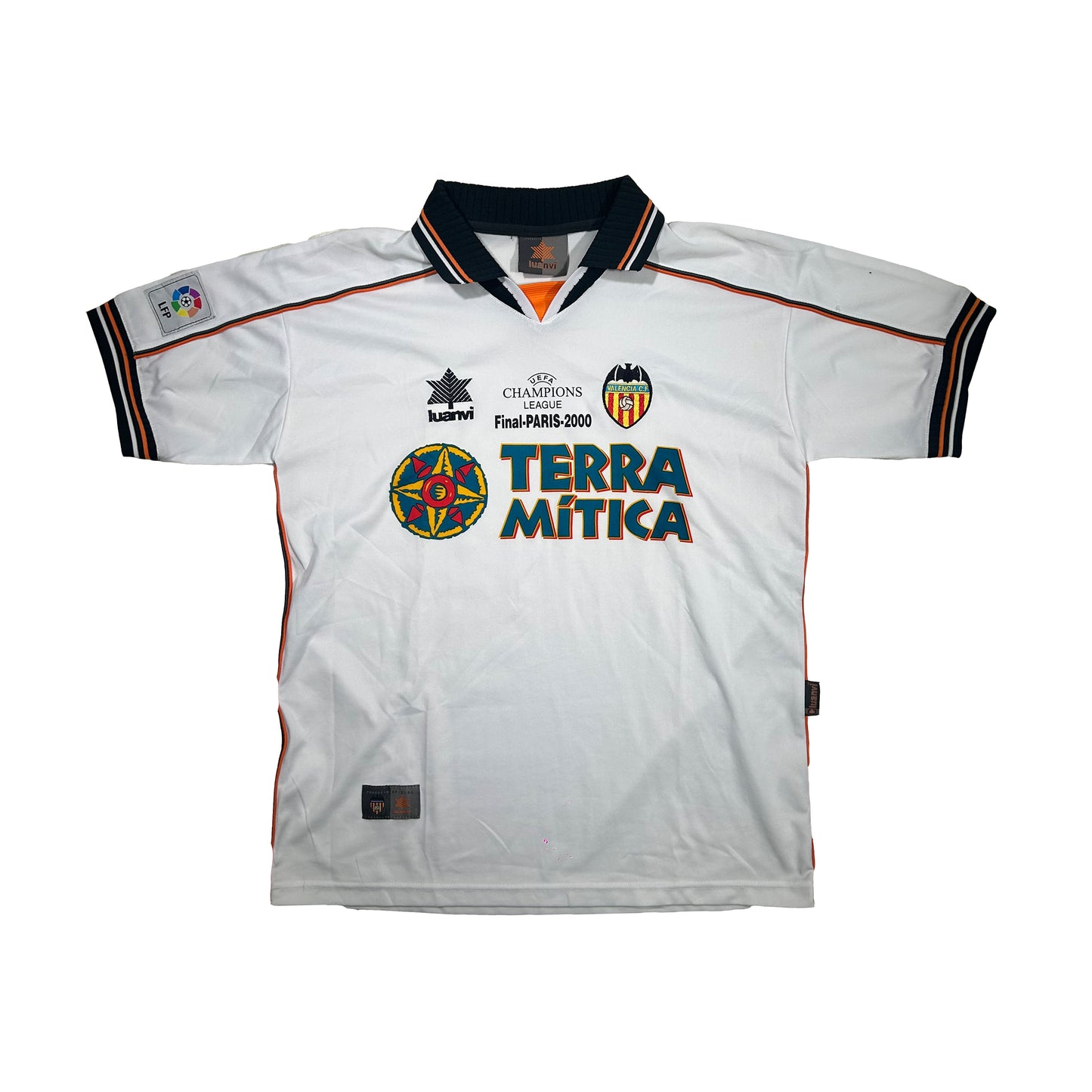 Camiseta de fútbol Luanvi Valencia CF temporada 1999-2000 home kit final de Champions París 2000 - M