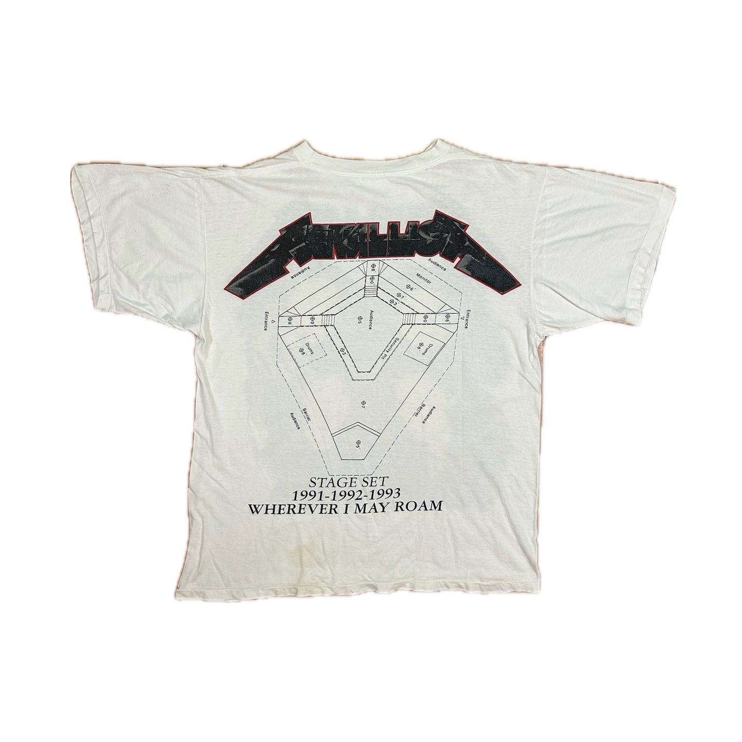 Camiseta Metallica merch original Euro Tour 1991 - M