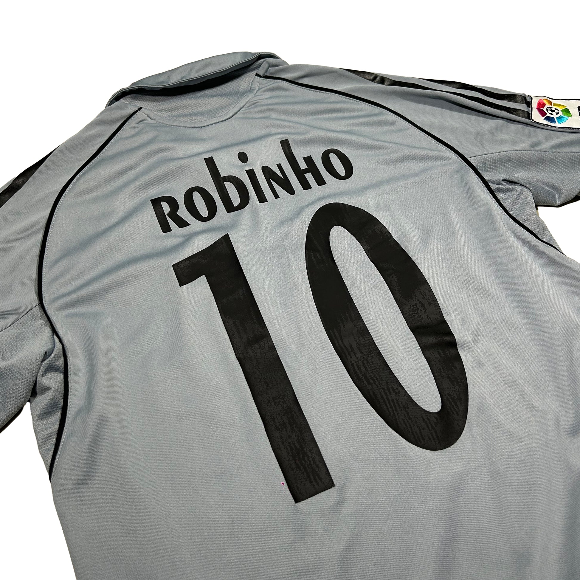 Camiseta de fútbol Adidas Real Madrid CF 3ª equipación temporada 2005-2006 dorsal 10 Robinho - S - Palancia Retro
