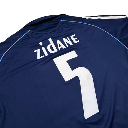 Camiseta de fútbol Adidas Real Madrid CF temporada 2005-2006 2ª equipación dorsal 5 Zidane - L - Palancia Retro
