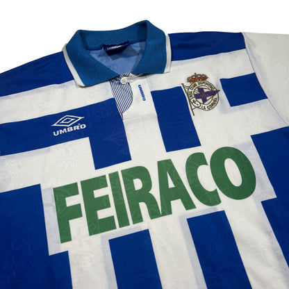 Camiseta de fútbol Umbro RC Dportivo de la Coruña "Superdepor" temporada 1994-1995 home kit - XL