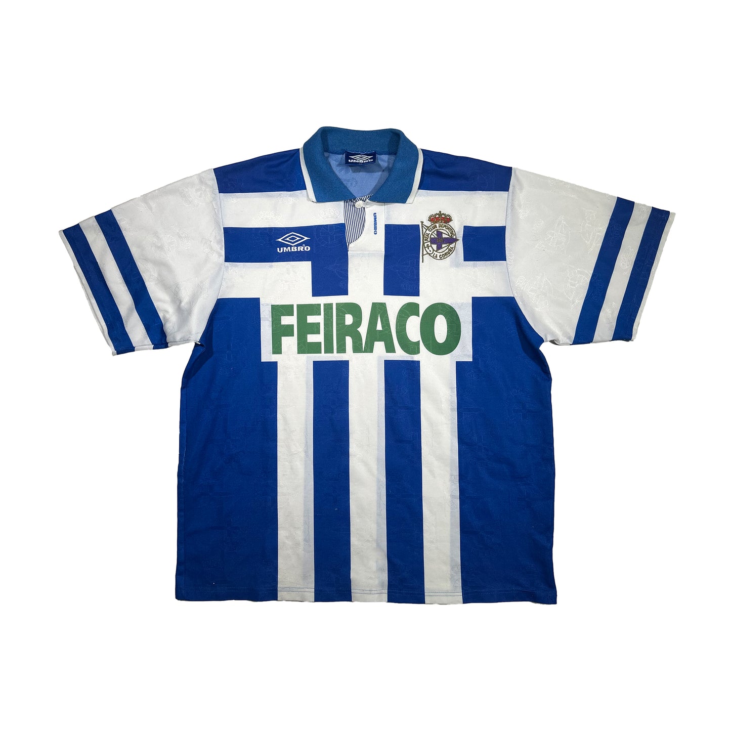 Camiseta de fútbol Umbro RC Dportivo de la Coruña "Superdepor" temporada 1994-1995 home kit - XL