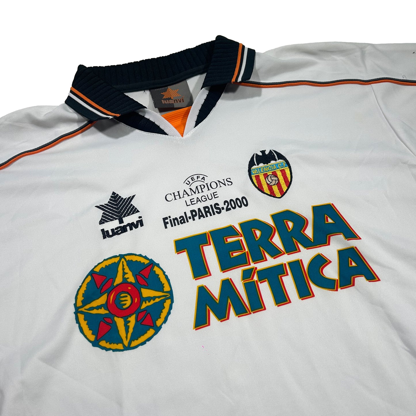 Camiseta de fútbol Luanvi Valencia CF temporada 1999-2000 home kit final de Champions París 2000 - M